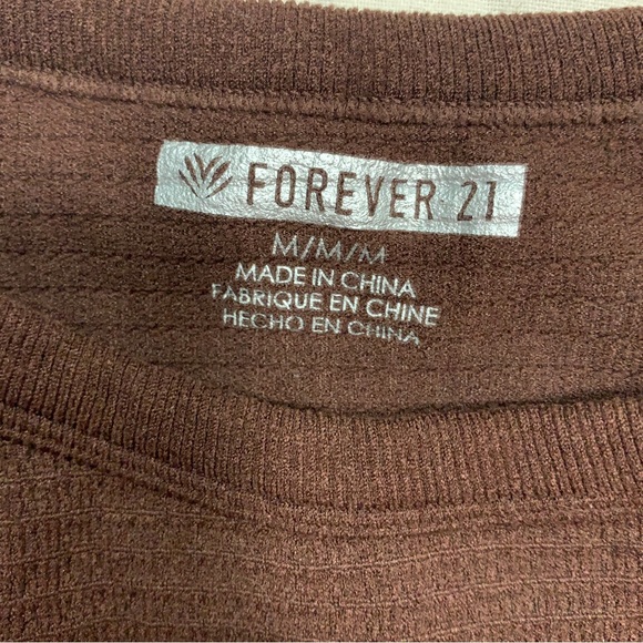 Forever 21 Brown Longline Sports Bra - Picture 2 of 2